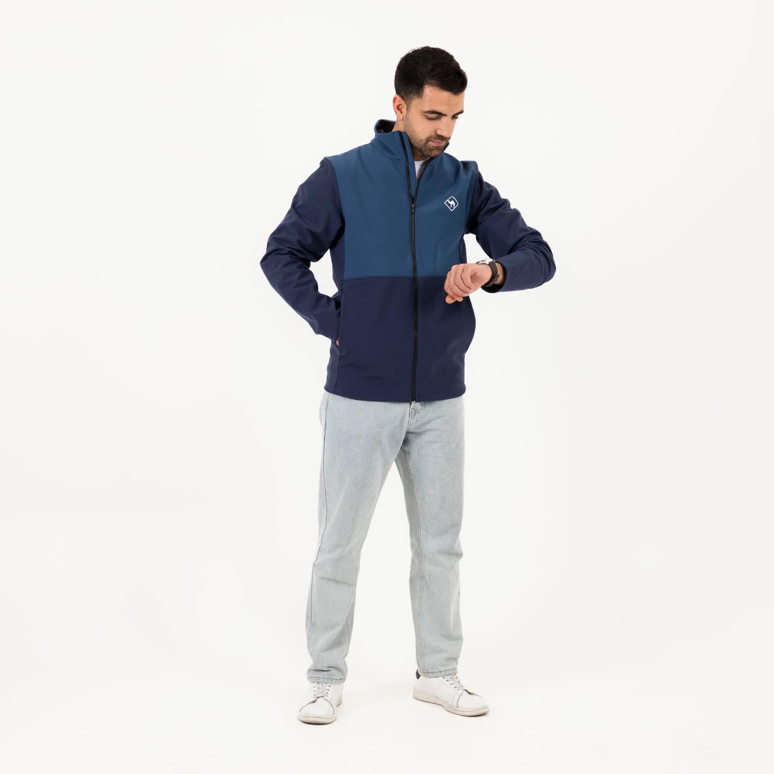 Jobedu Outline Summet Navy - Shady Blue | Unisex Premium Windwall Jacket