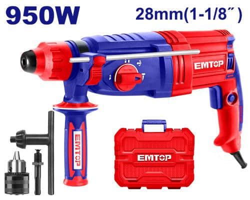 EMTOP 950W 28mm Rotary Hammer