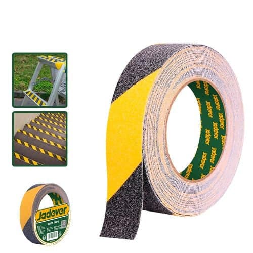 JADEVER Yellow-Black Anti‑Slip Warning Tape 1 Inch × 5 Meter