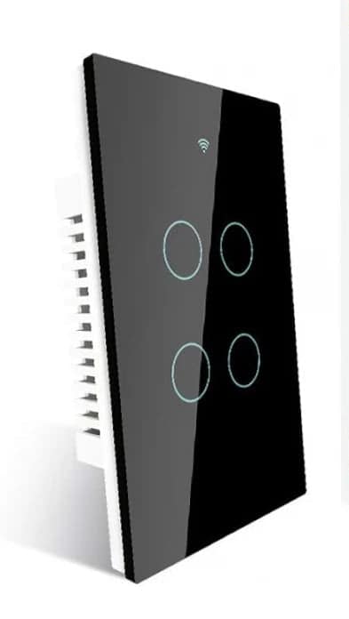 Moes 4-Gang Smart Curtain Switch – Zigbee Mesh – EU Type – Black