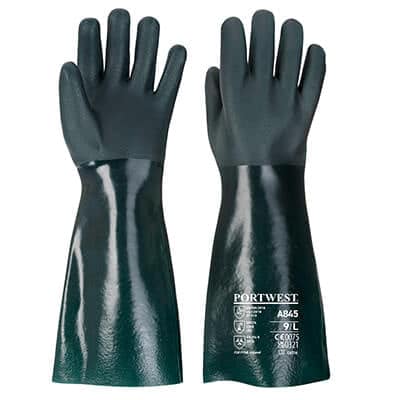Chemical Resistant Gloves From Portwest Double PVC Layer | A845