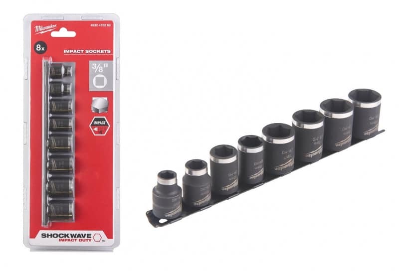 Milwaukee 3/8" Shockwave Impact Duty Socket Set