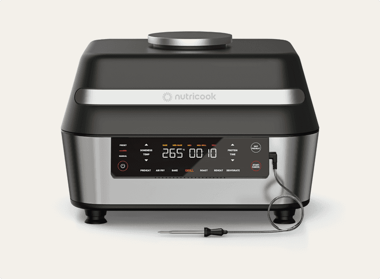 NUTRICOOK Smart Air Fryer Grill XL | 6-in-1 Functions | Smart Thermometer