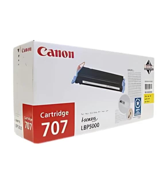 Canon 707 Yellow Genuine Toner Cartridge - Professional Color Laser Printing - High Definition Output - Compatible with i-SENSYS LBP5000 and LBP5100 - Yellow