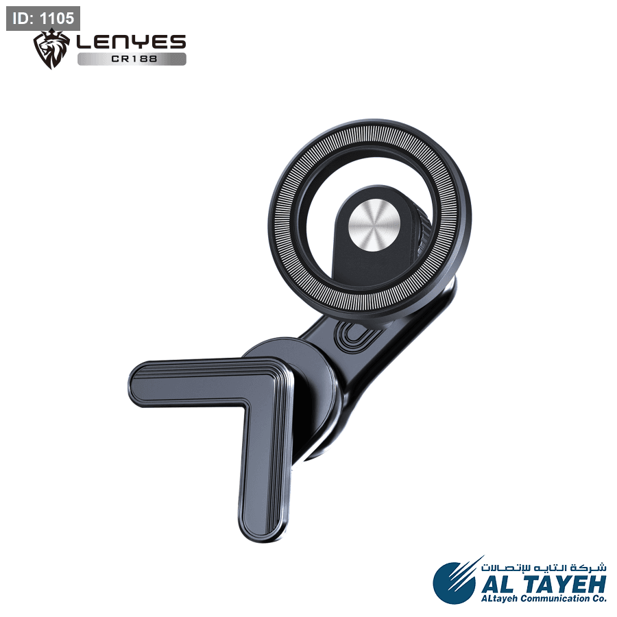 Lenyes CR188 Universal Desktop Phone Holder - Stable Base - Flexible Height & Angle Adjustment - Ergonomic Foldable Stand - Black