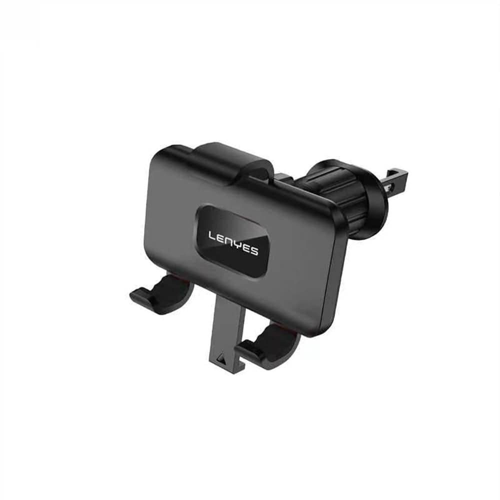 Lenyes CR196 Car Phone Holder - 360 Degree Rotation - Air Vent Mount Design - One-Hand Operation - Universal Compatibility - Black