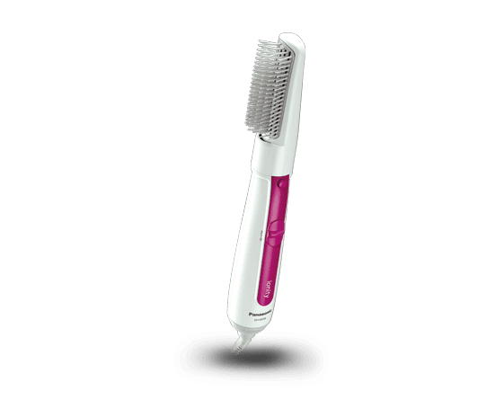 Panasonic Ionity 4-in-1 Hair Styler with 4 Attachments, 650W Ionic Technology for Frizz-Free Shine - White/Pink (EH-KE46VP615)