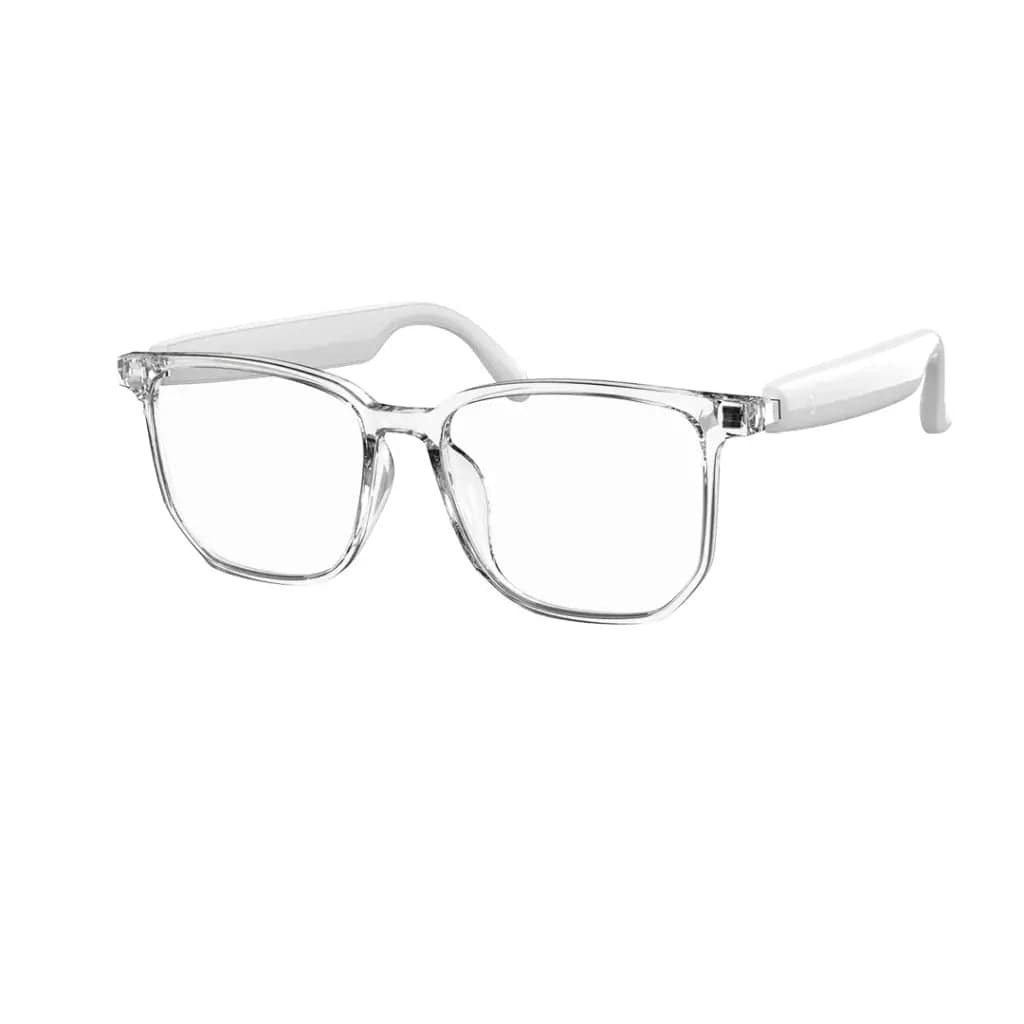 Green Lion Hamburg Smart Glasses - Open-Ear Bluetooth Audio & HD Microphone - White