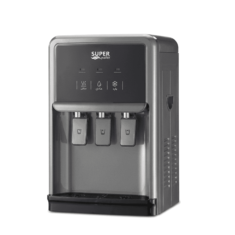 SuperTech Inverter Tabletop Water Dispenser RAX5-2 Smart Space-Saving Countertop Cooler with Multi Taps Safety Child Lock and Rear Protection Mesh