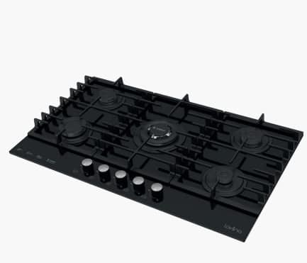Lavina Gas Hob 90cm 5 Burner - Black