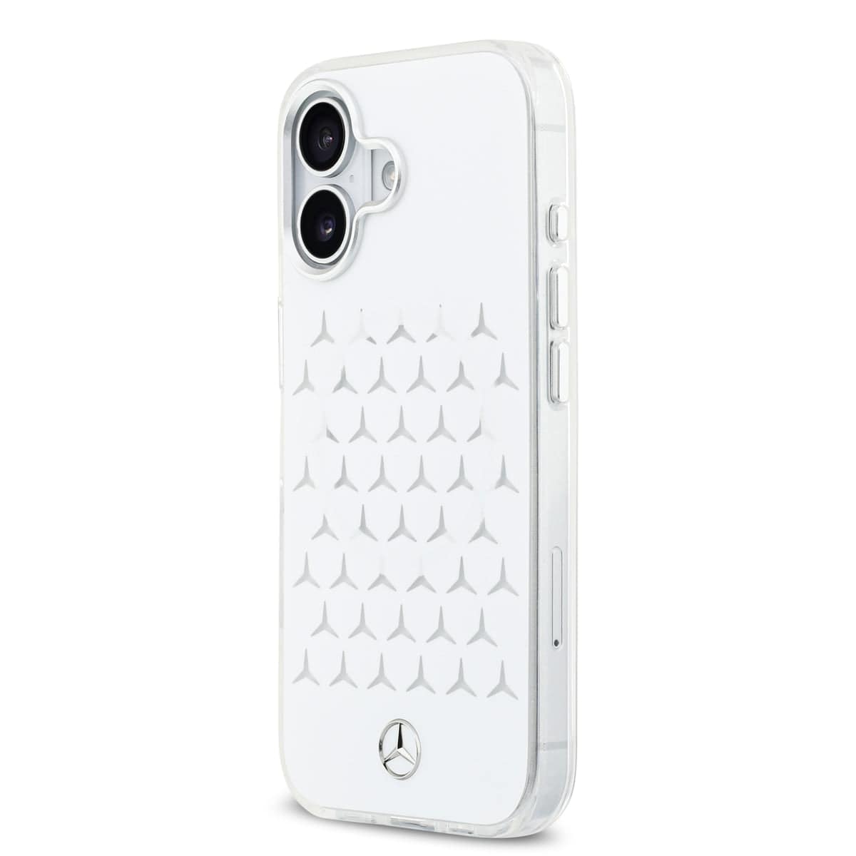 Mercedes-Benz MagSafe Frosted PC/TPU Case with New Star Pattern for iPhone 17, 17 Pro & 17 Pro Max - White