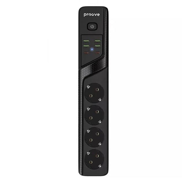 Power Strip Proove Power Socket P-04 (4 Outlets + 4 USB + 2 Type-C) 2M