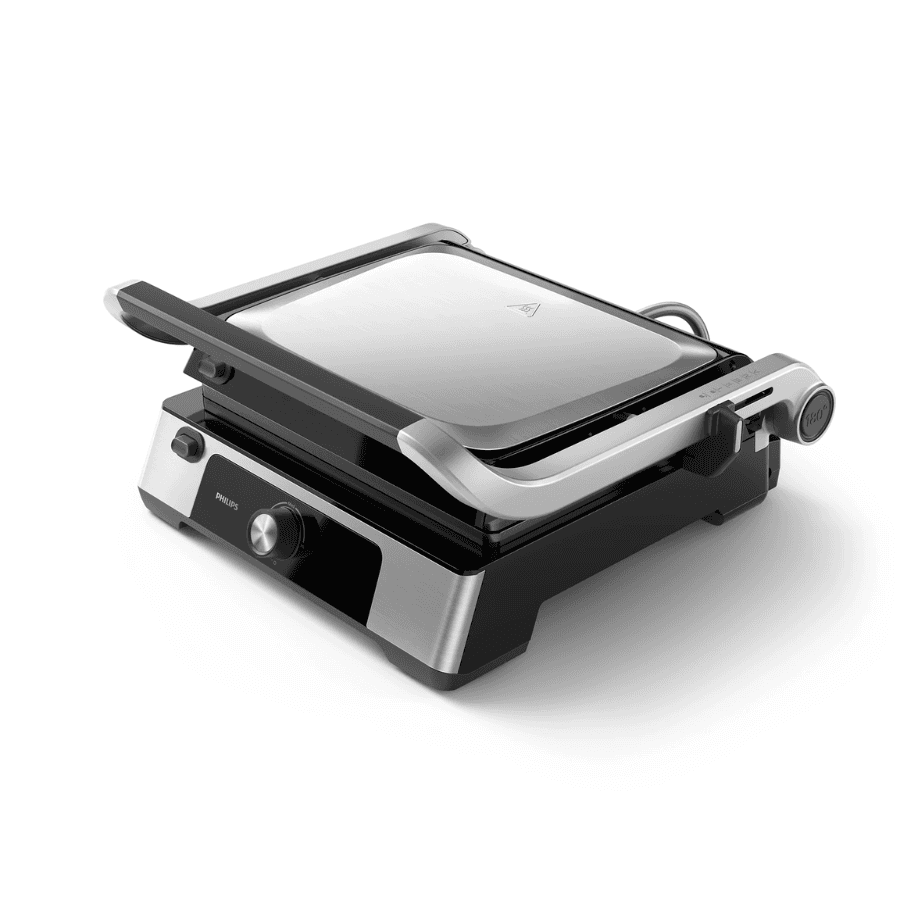 Philips Electric Contact Grill - Fast Grilling, Non-Stick Plates, Compact Design - HD6301/90