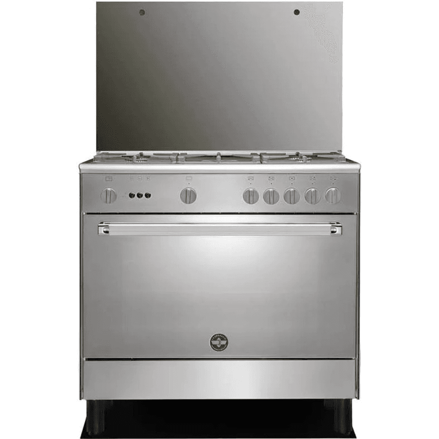 La Germania Gas Cooker 90cm - 5 Burners, Cast Iron Supports with Gas Oven, Grill & Full Safety