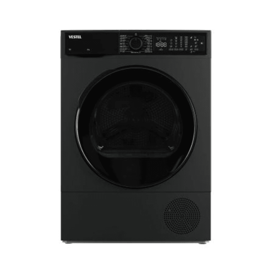 Vestel Tumble Dryer 8kg - TDH8SGT3DX-A - Heat Pump Technology, Inox Finish, Digital Display & Fabric Care System