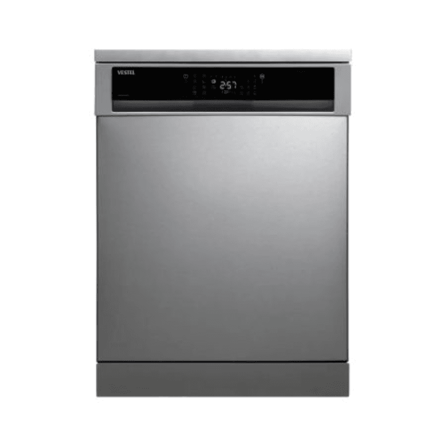 Vestel Dishwasher 8 Programs - DWFA328B1X-A - 15 Place Settings, 9-Sprayer System, Inox Finish, Energy Efficient with Digital Display