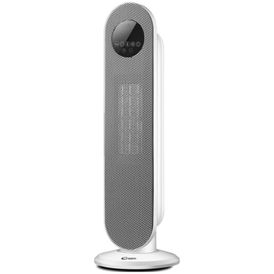Conti Ceramic Electric Heater 1500W - TCH-171-WH-R, Vertical Tower Design in White, PTC Fast Heating, Oscillation, & Advanced Safety System