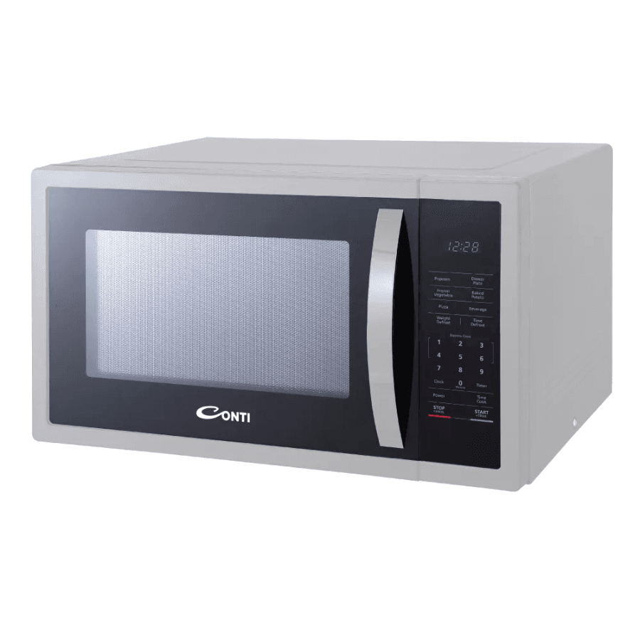 Conti Microwave 45L - MW5145-S, Sleek Silver Design, Digital LED Control, Extra Large Capacity, Multi-Auto Cook Programs, & Child Safety Lock