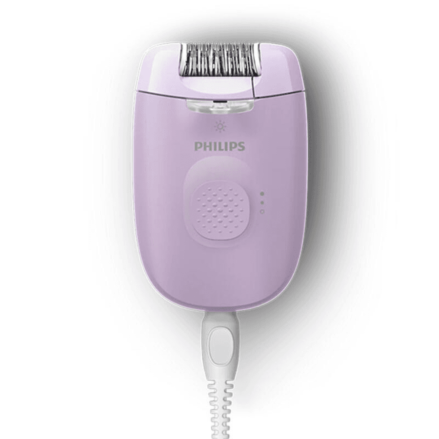 Philips Epilator - Corded, Series 4000, Opti-light, Effective Removal System, 2 Speed Settings, & Skincare Attachments - BRE257/00