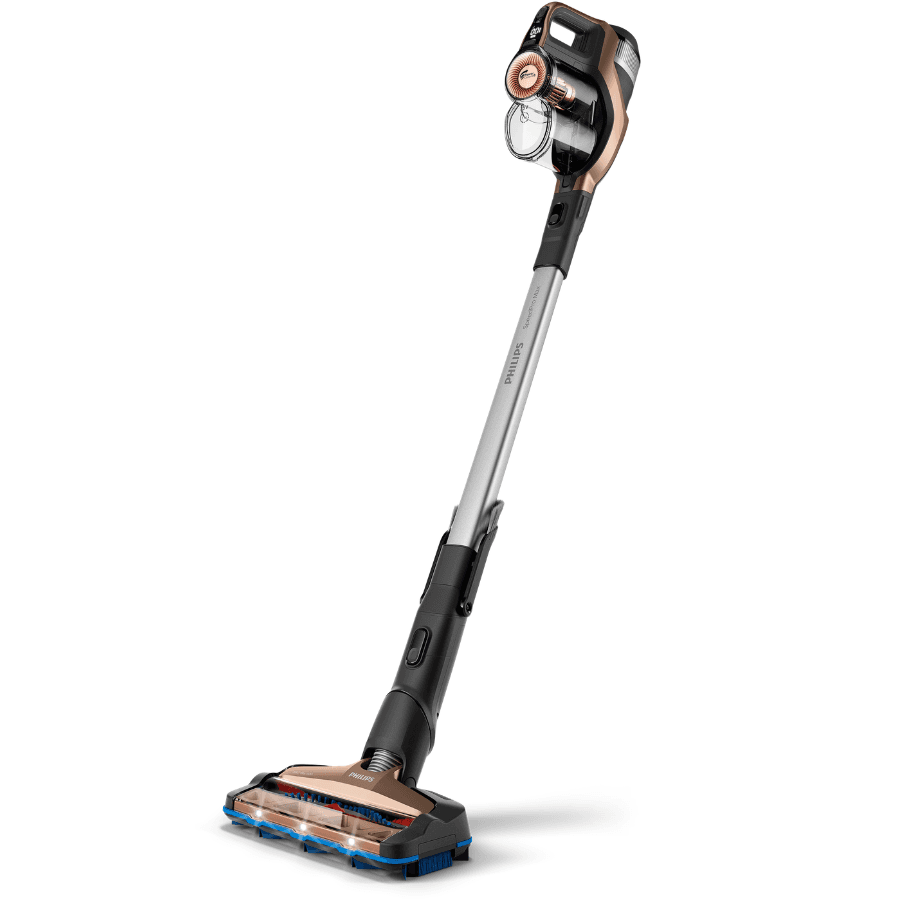 Philips SpeedPro Max Cordless Vacuum Cleaner - 360-Degree Suction Nozzle, 65 min Runtime, LED Lights - XC7041/01