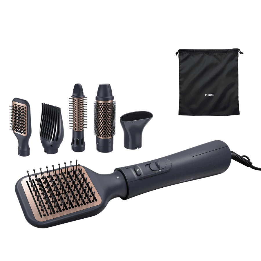 Philips Air Styler Series 5000 - Hot Air Styler, Ionic Tech, Thermal Brush, Care+ Setting, 1000W - BHA530/03