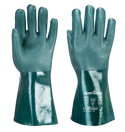 Chemical Resistant Gloves From Portwest Durable PVC Coating | A835