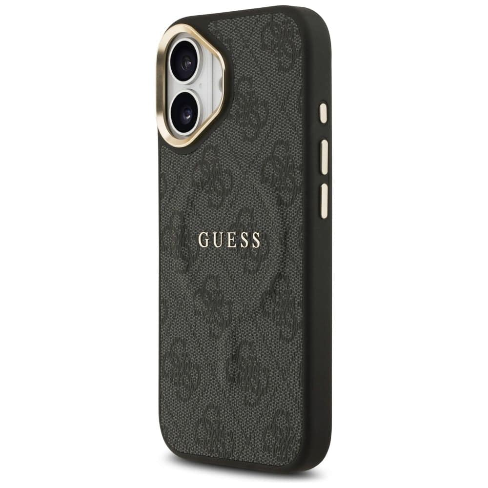 Guess 4G Classic MagSafe Hardcase with Metallic Logo for iPhone 17, 17 Pro & 17 Pro Max - Black