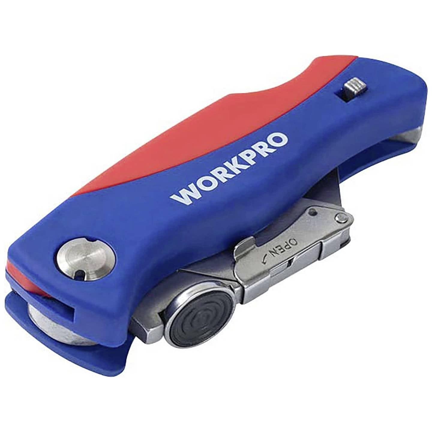 WorkPro WP211006 Quick-Change Folding Utility Knife with 5 Spare Blades