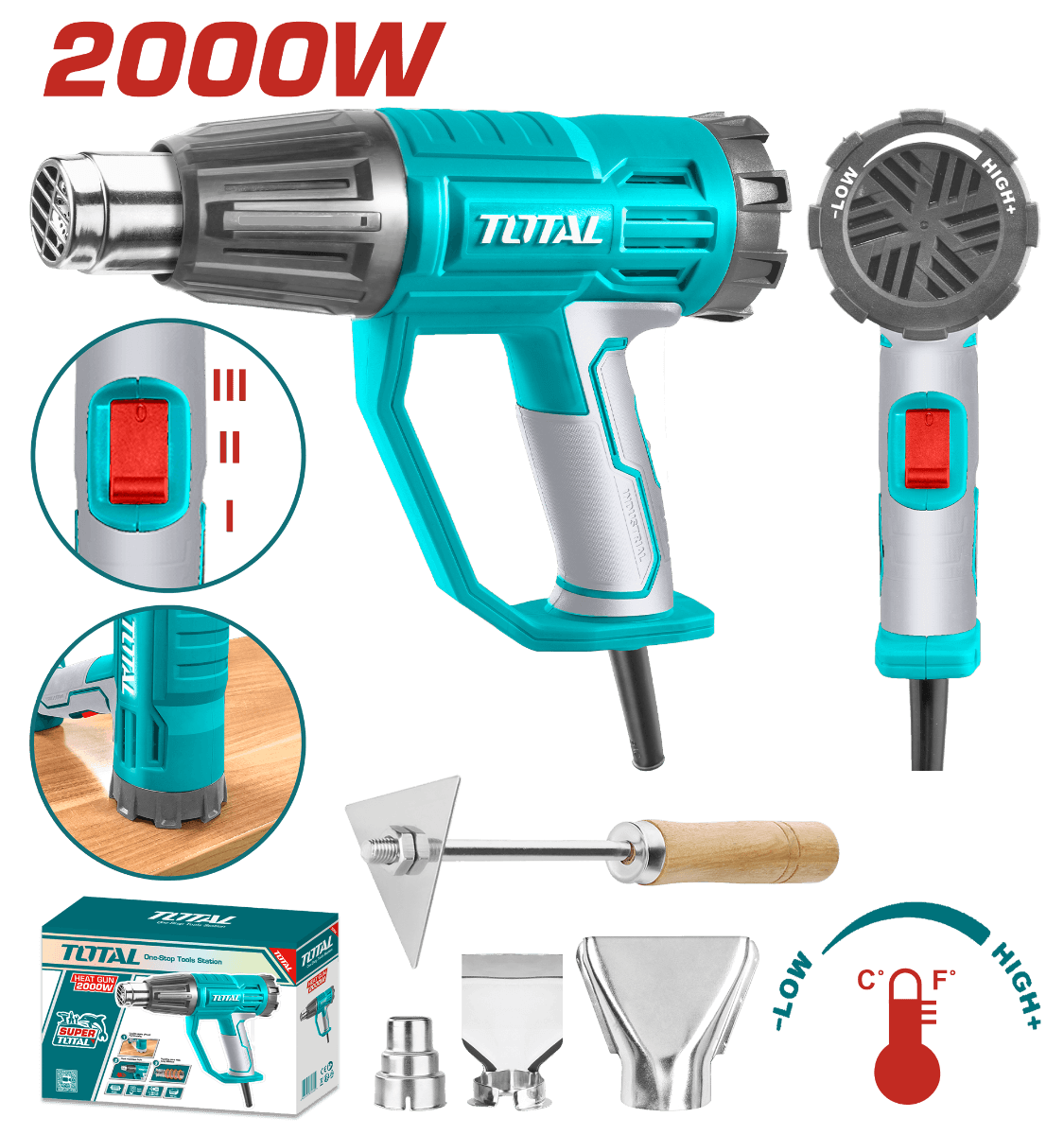 Total TB20045 Industrial Heat Gun – 2000W