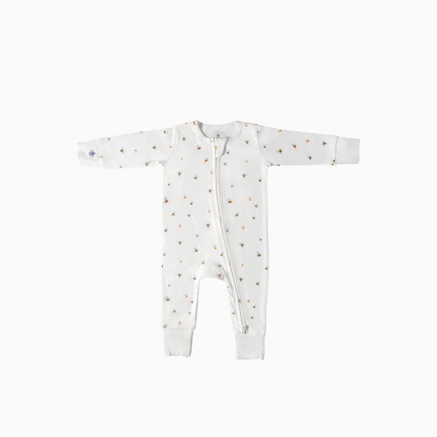 Snugbeenightwear cotton sleepsuit featuring cheerful bees buzzing