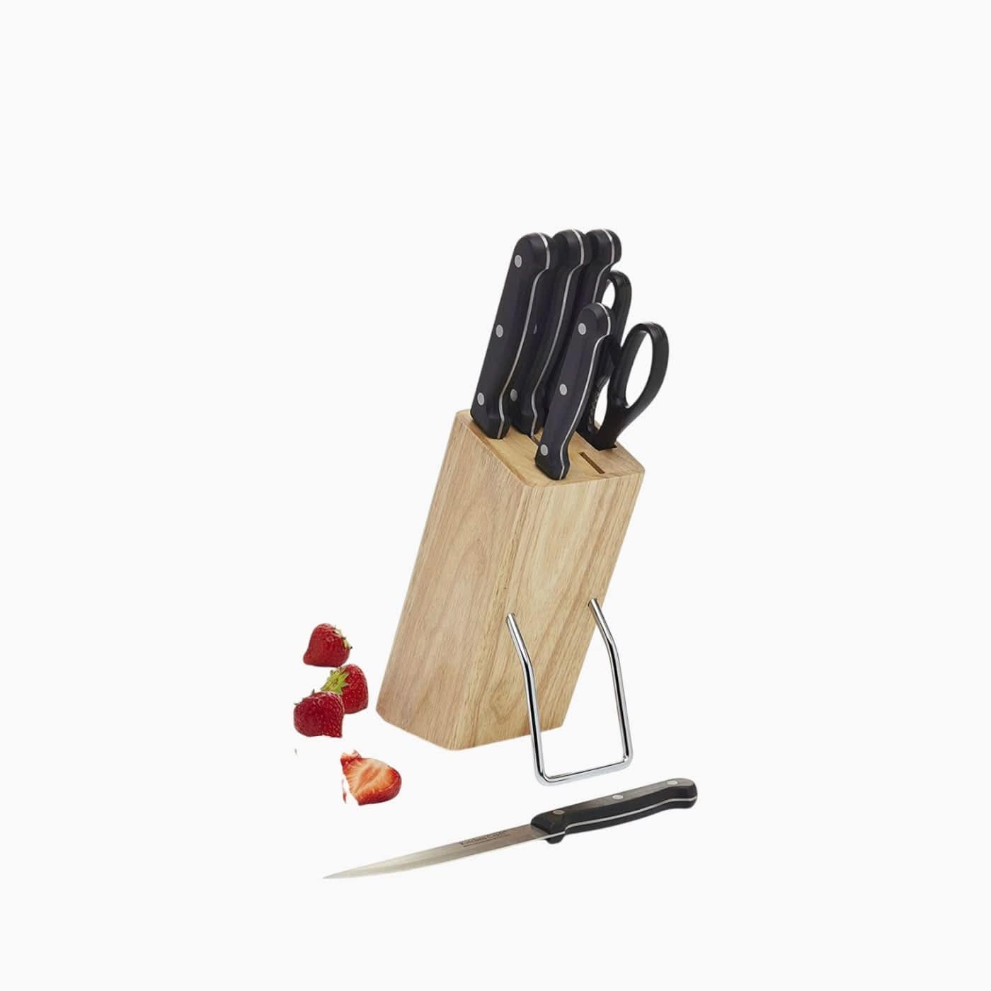 Kitchencraft Wooden Knife Block Set