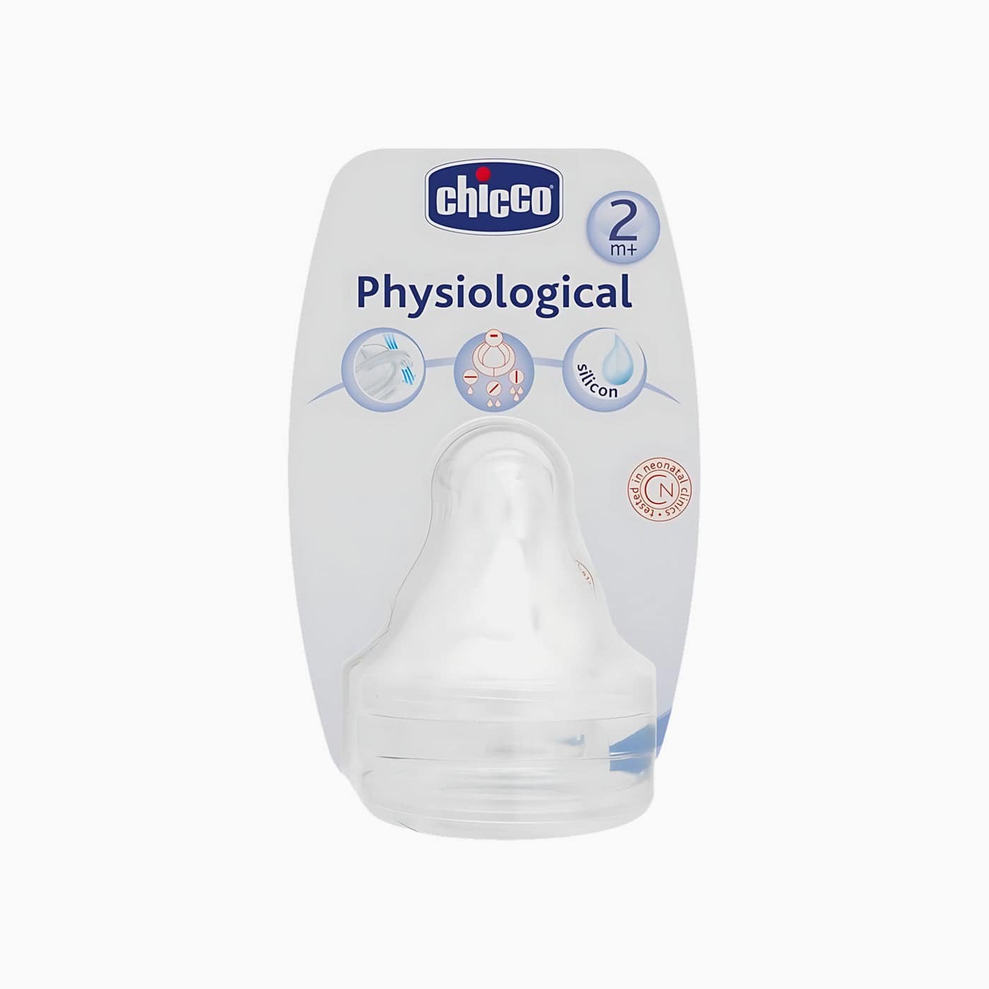 Chicco Physiological Silicone Teat Adjustable Flow 2Pcs