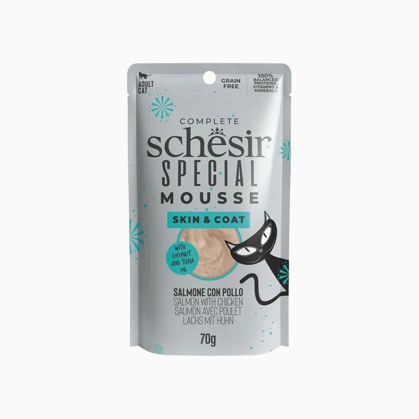 Schesir Special Cat Pouch Skin&Coat Mousse Salmon