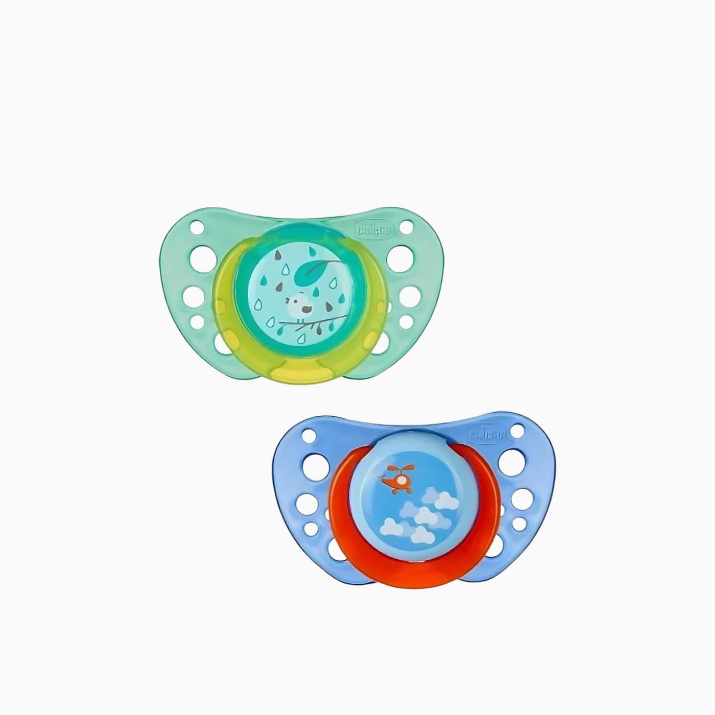 Chicco Physio Air Soother With Case Silicone 12M+ Boy 2Pcs