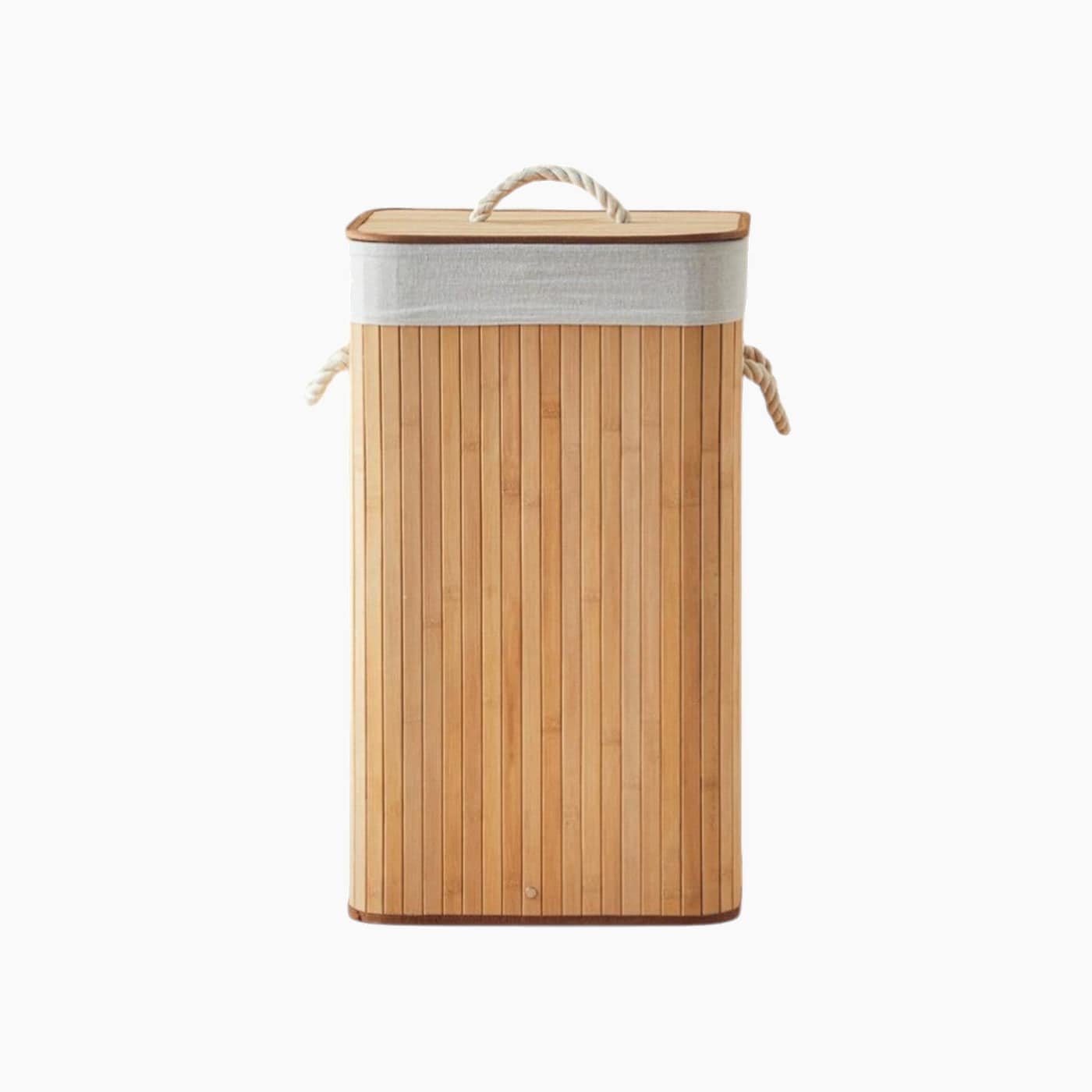 H Living Fancy Foldable Laundry Basket 35x35x60 cm Beige