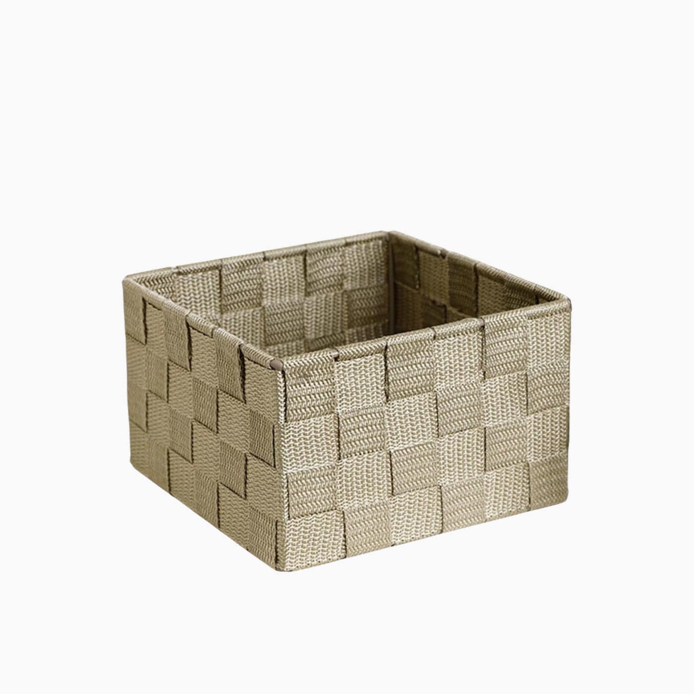 H Living Shine Polypropylene Basket Dark Beige