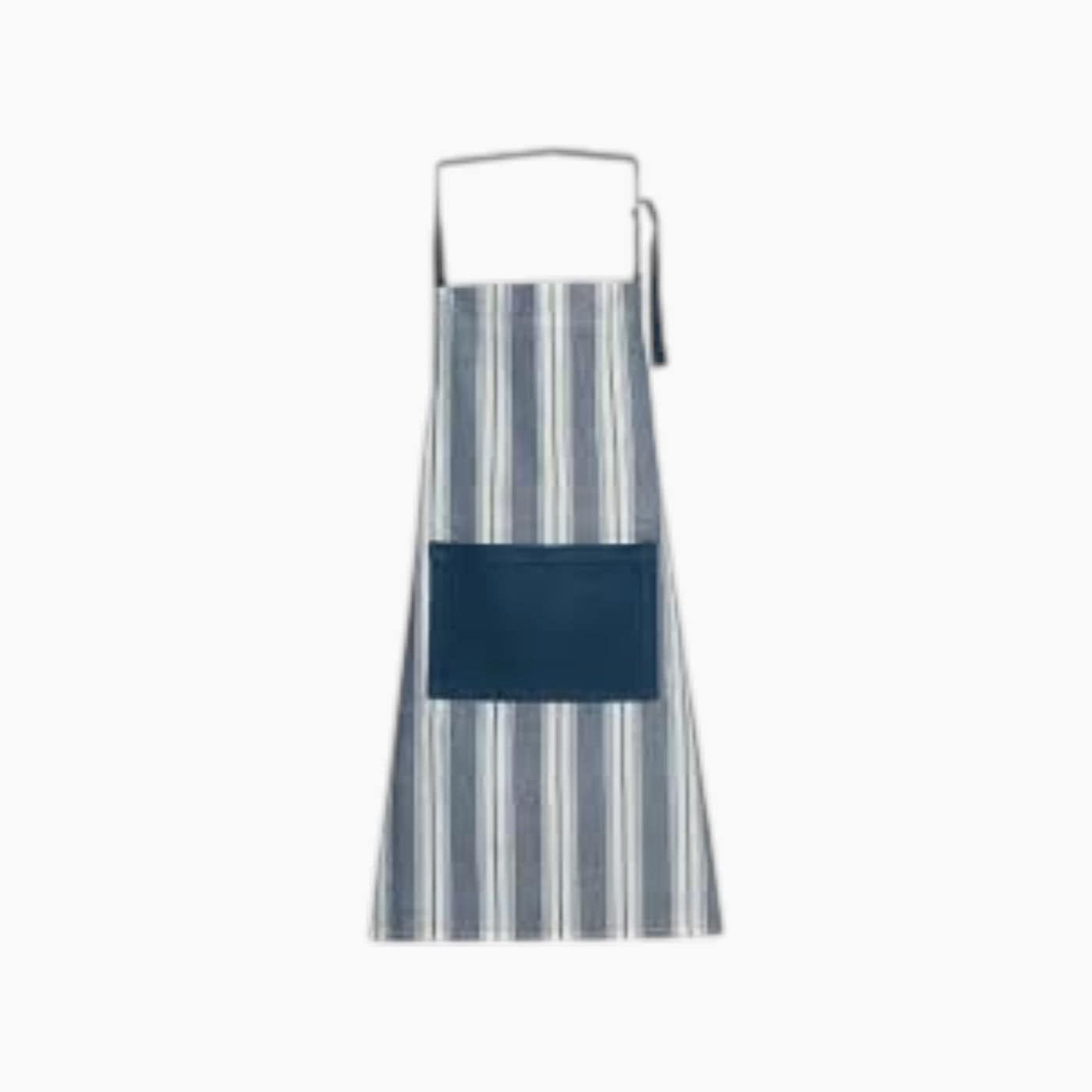 H Living Blue Lines Polyester Kitchen Apron 65x75 cm Navy Blue