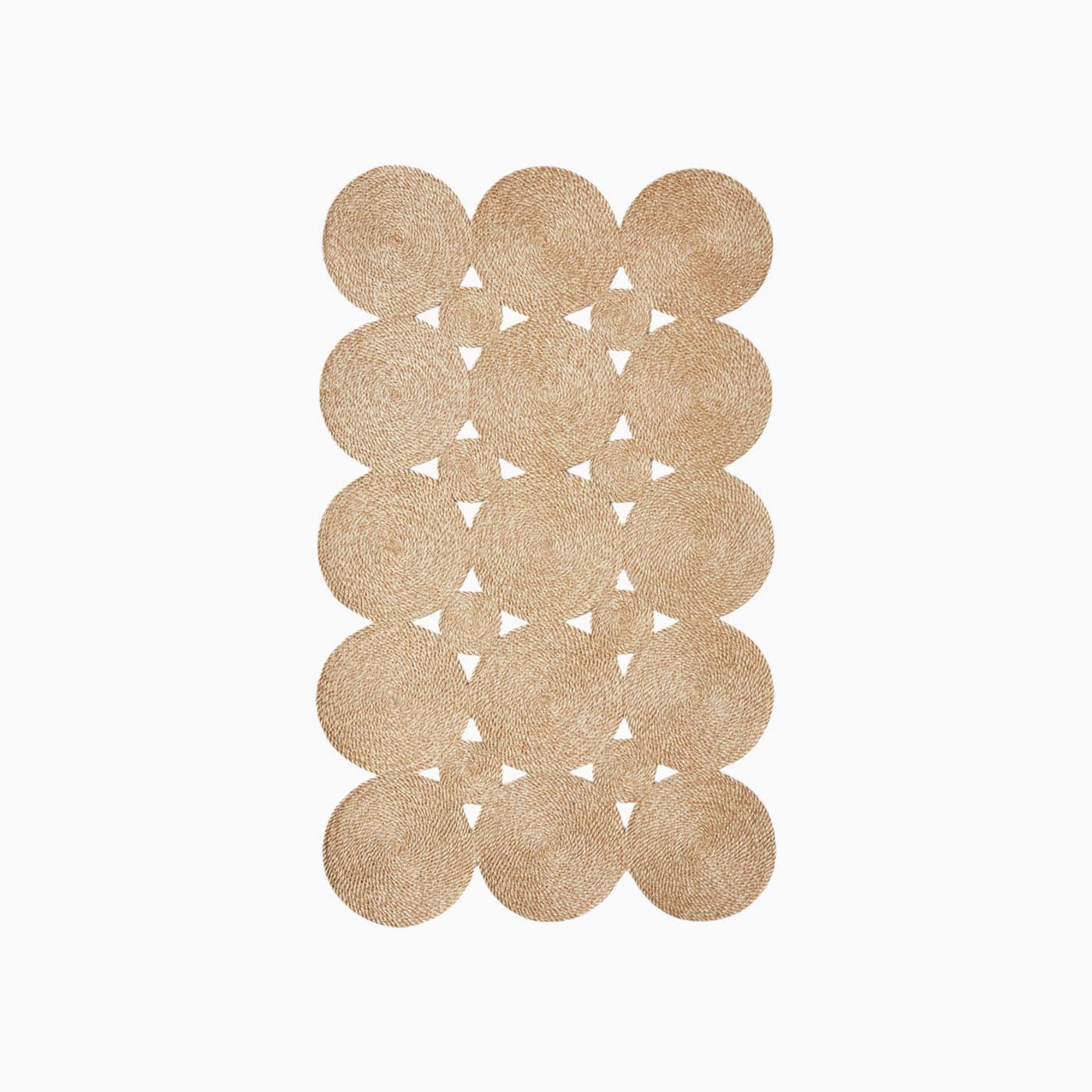 H Living Ring Decorative Jute Rug Natural