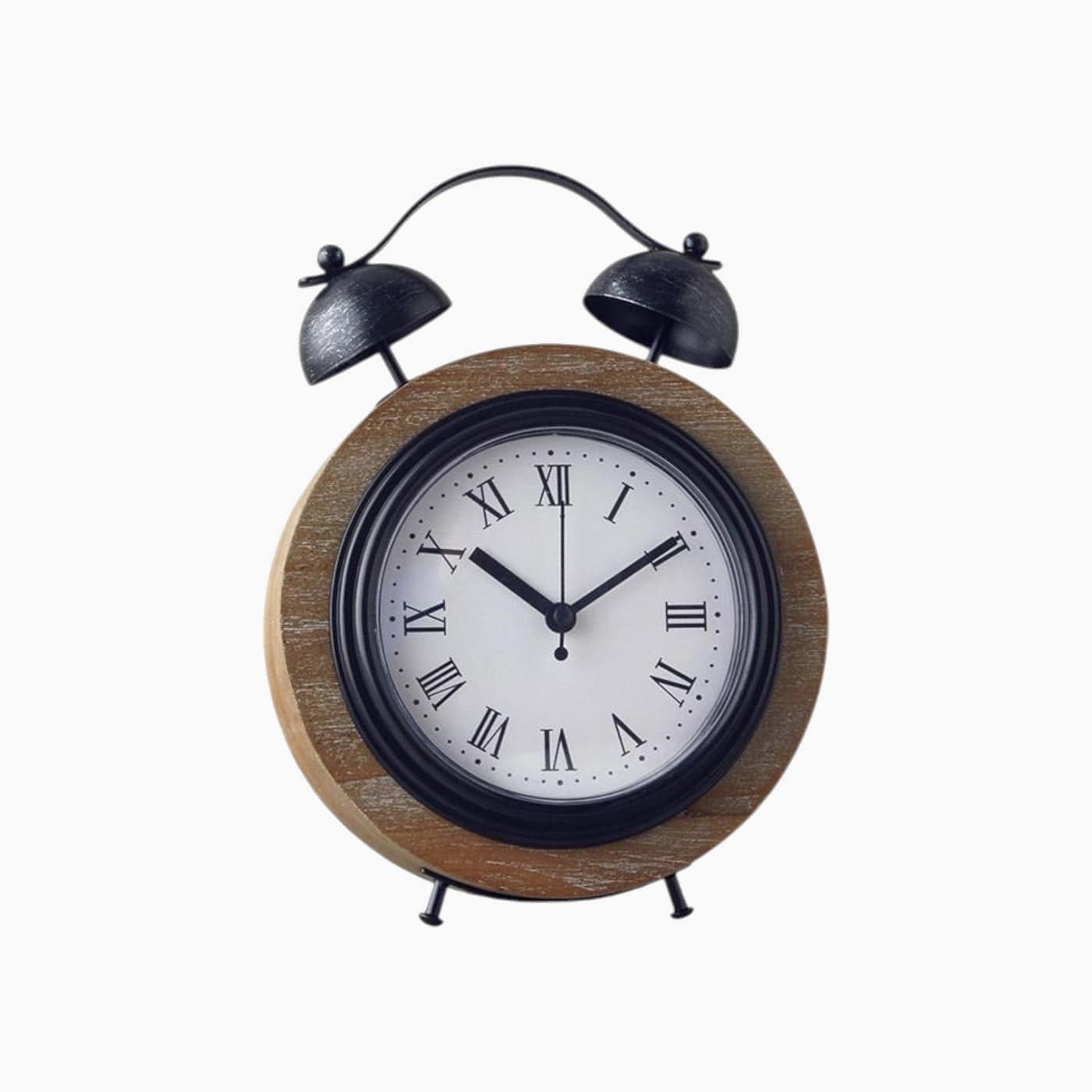 H Living Quadro Wooden Clock 18x26x6,5 cm Natural