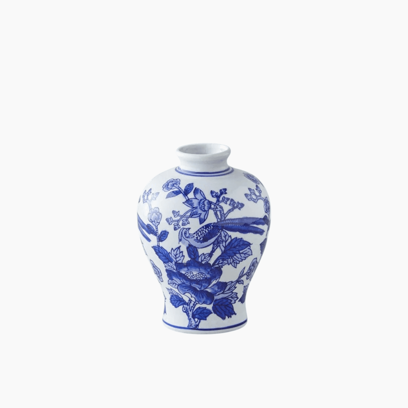 H Living Glance Vase Blue - White