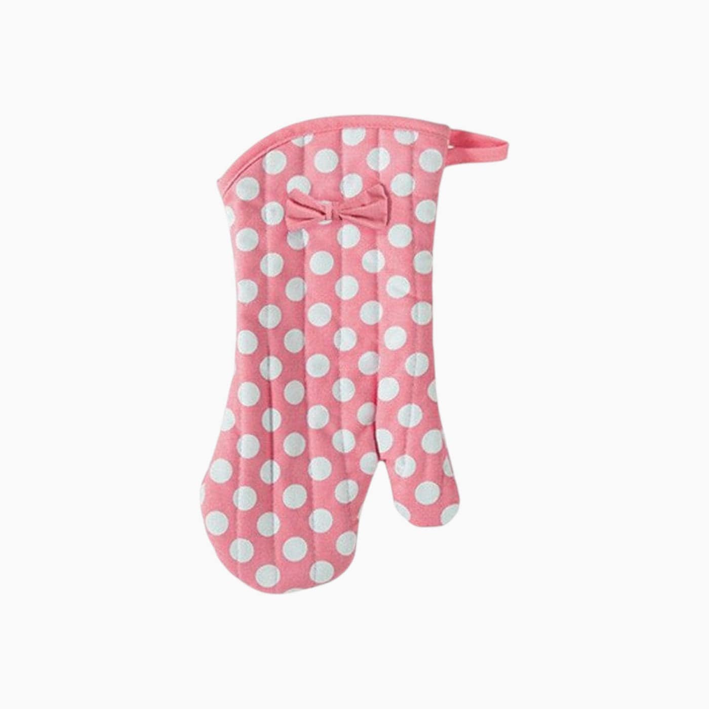 Jessie Steele Geranium Pink & White Polka Oven Mitt