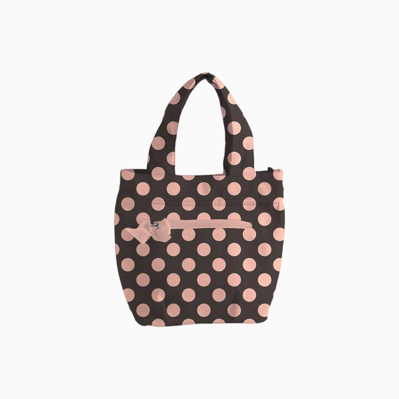 Jessie Steele Brown & Pink Polka Dot Insulated Travel Tote