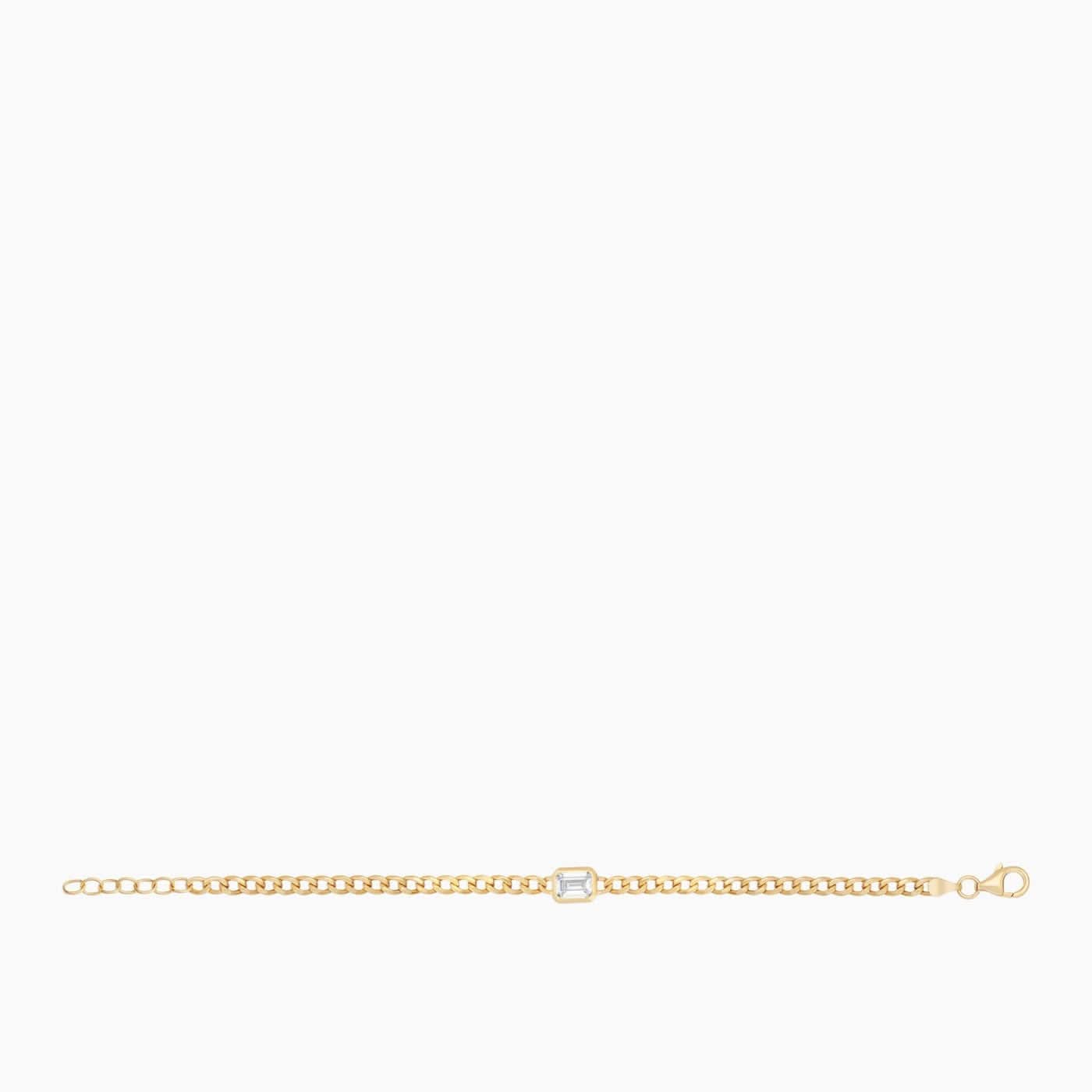 Joy Jewels Emerald Cut Curb Chain Bracelet