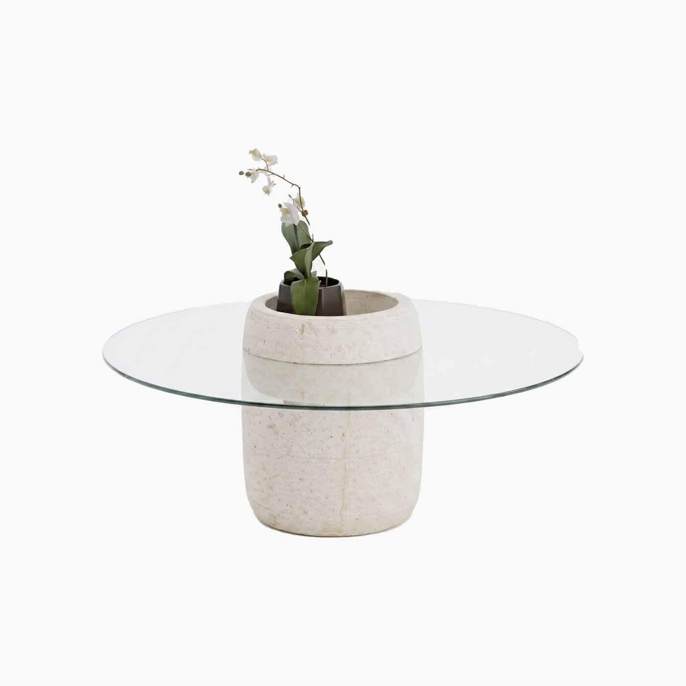 Glass Stone Coffee Table