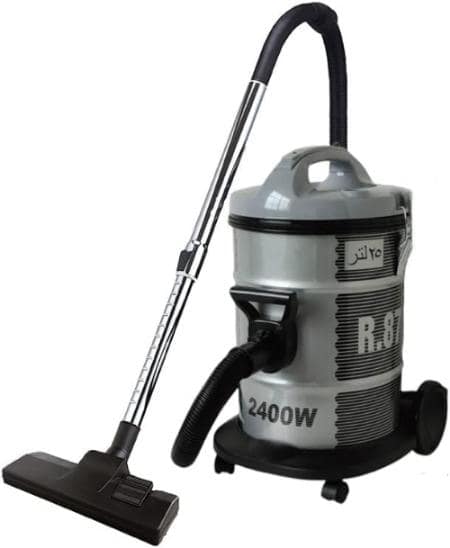 Stork Drum Vacuum Cleaner, 25Lit, 2400Watts, Black