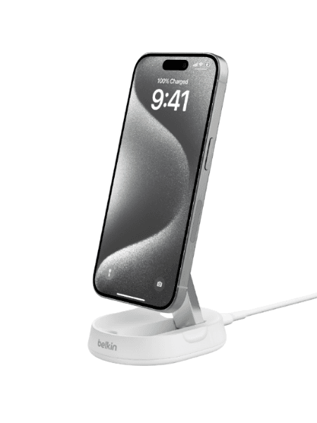 Belkin Boost Charge Pro-Convertible Magnetic Wireless Charging Stand. Qi2, 15Watts, White