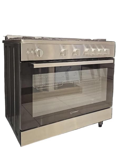 Indesit Free Standing Gas Cooker, 90Cm, Stainless Steel