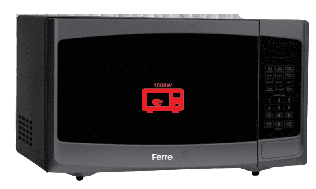 Ferre Microwave Finished Glass, 1000Watts, 45Lit, Black