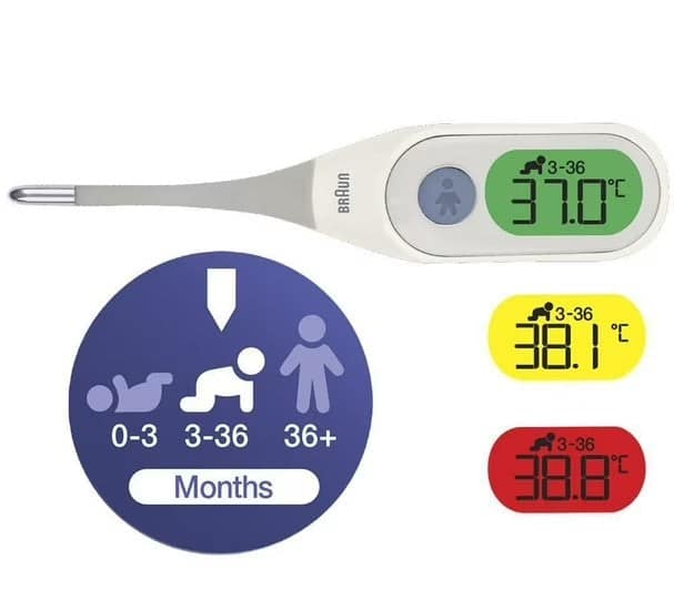 Braun Thermometer, Age precision Technology, White