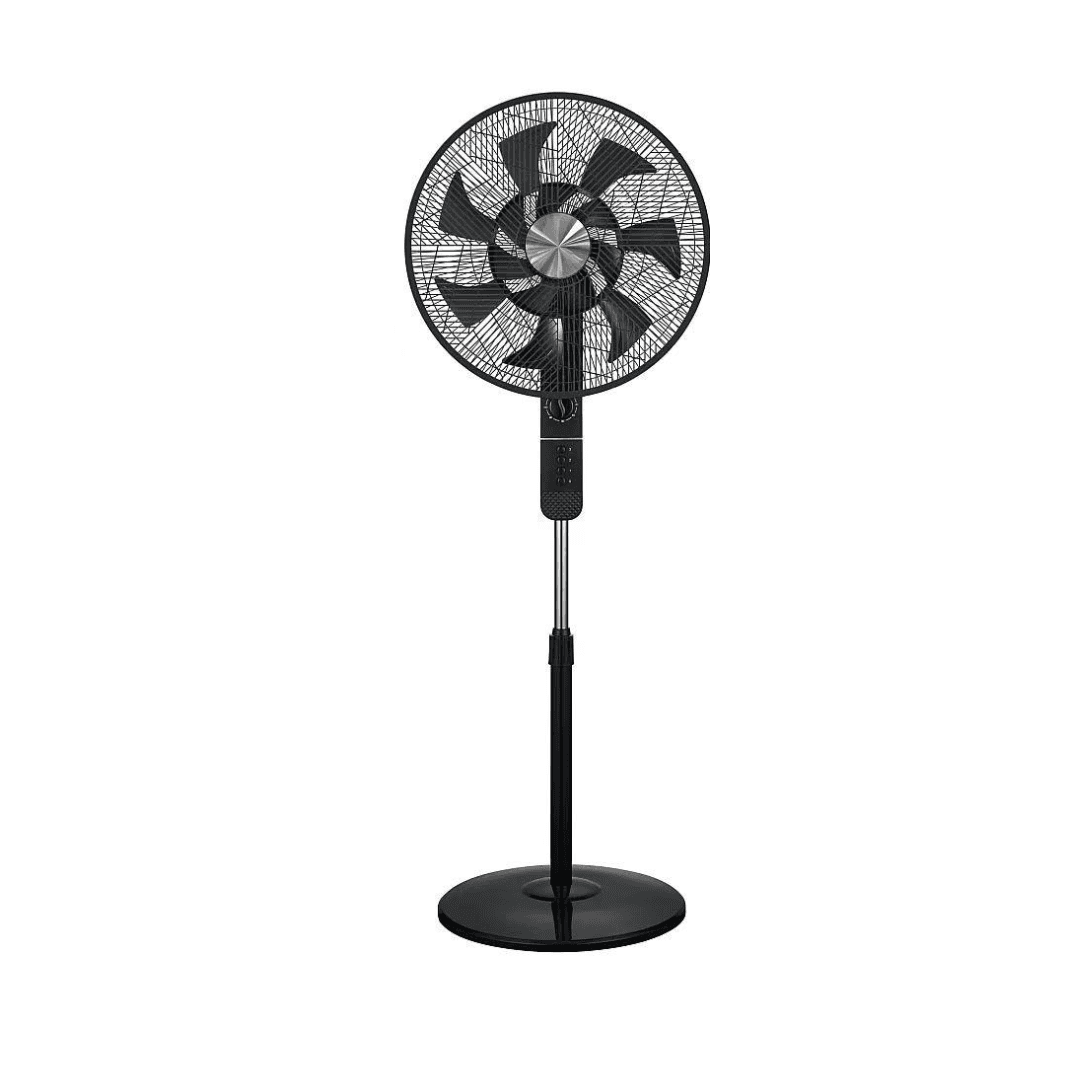 Tekmaz Stand Fan Twin-Turbo, 7Blades, 3Speeds, Black
